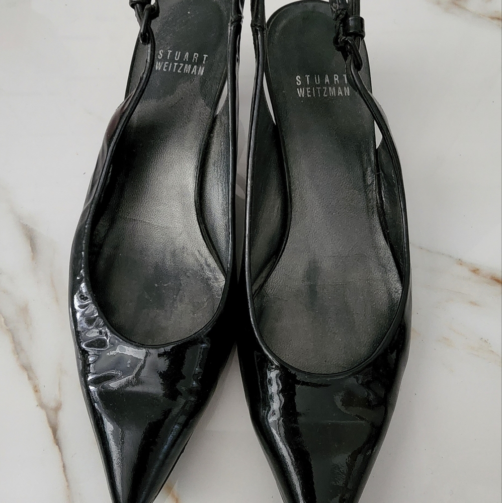Stuart Weitzman leather kitten heels size 6